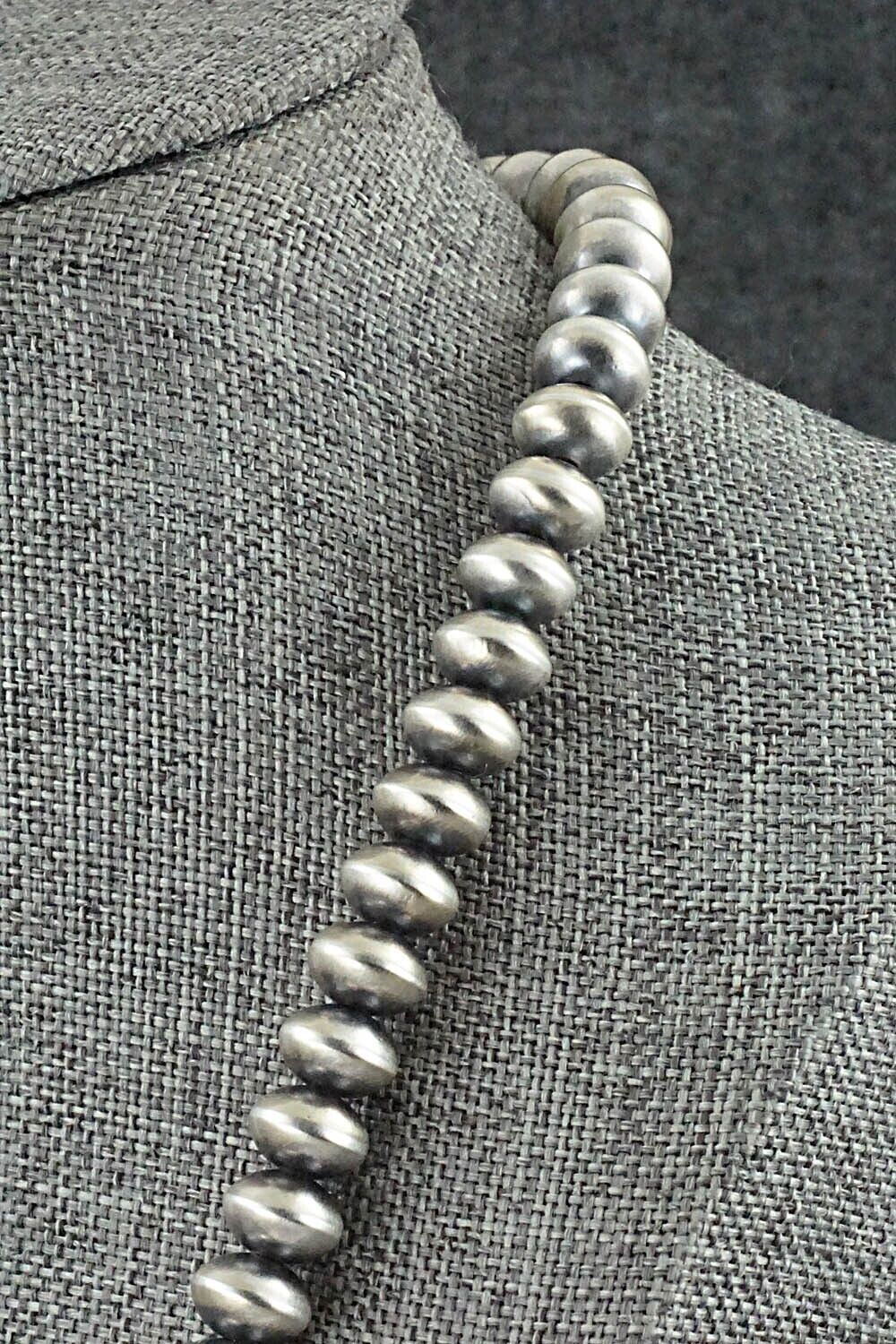 Sterling Silver Navajo Pearl Necklace 30" - Bryannen Halwood