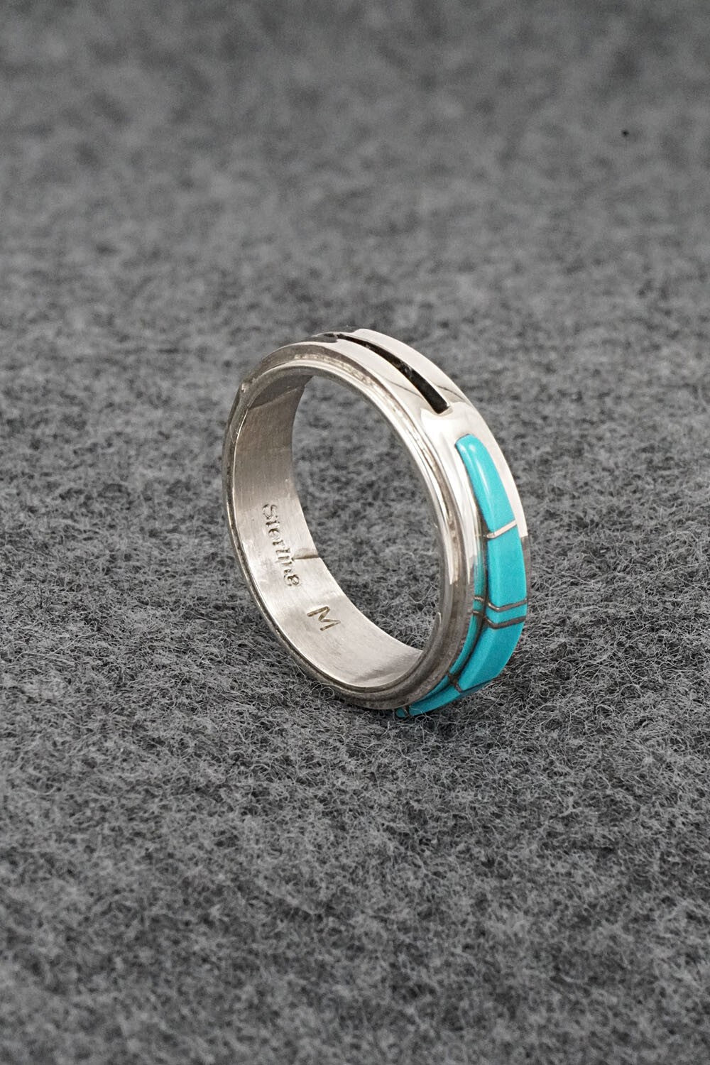 Turquoise & Sterling Silver Ring - Wilbert Muskett Jr. - Size 8.5