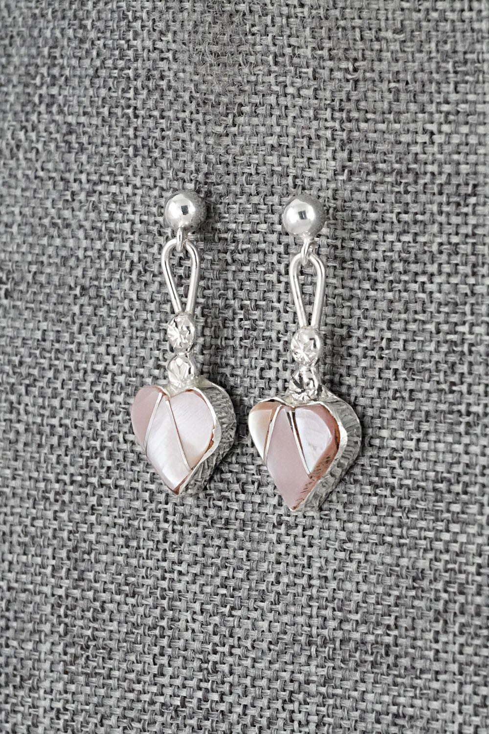 Mother of Pearl Inlay & Sterling Silver Earrings - Ola Eriacho