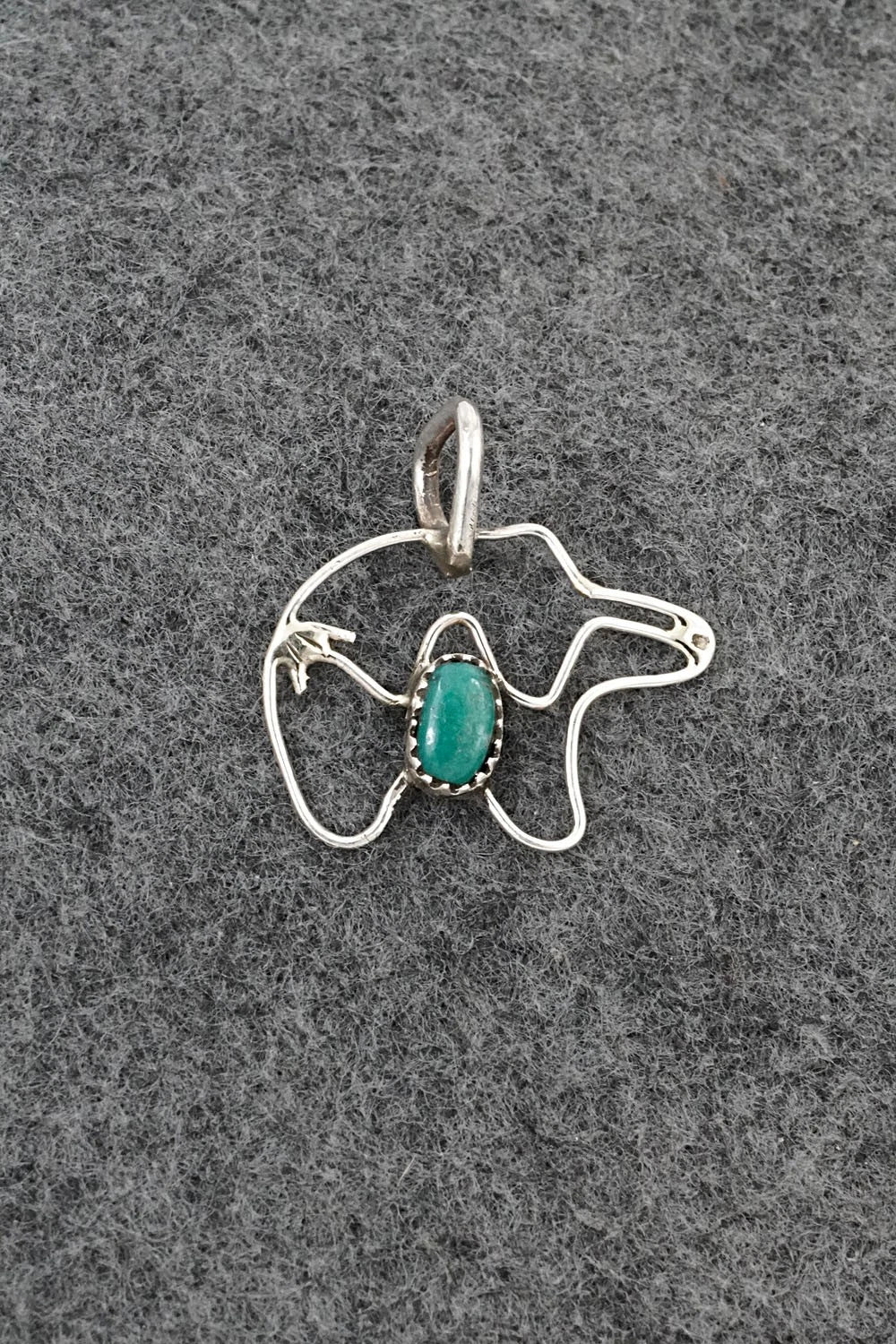 Turquoise & Sterling Silver Pendant - Priscilla Reeder