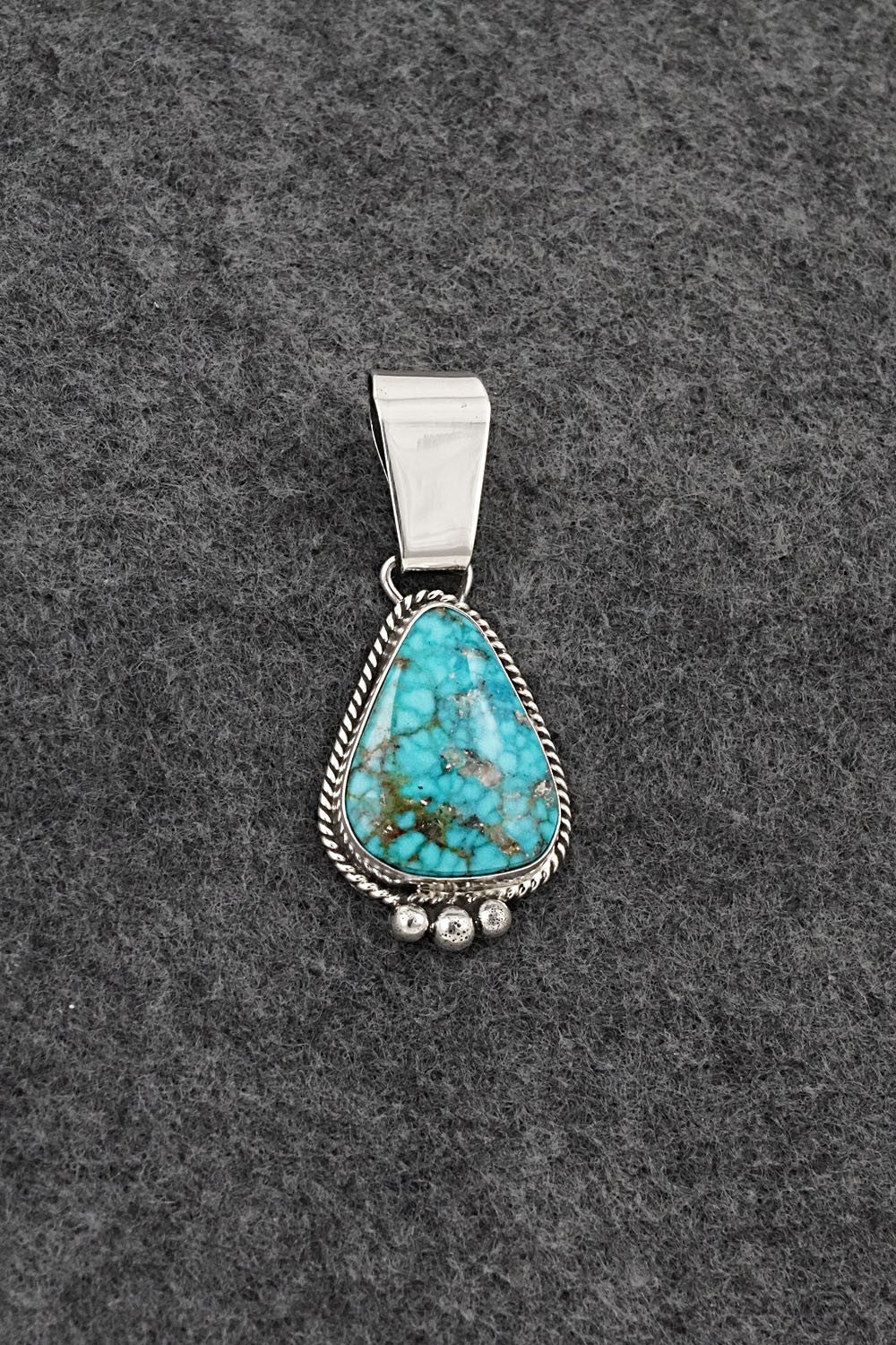 Turquoise & Sterling Silver Pendant - Rena Begay