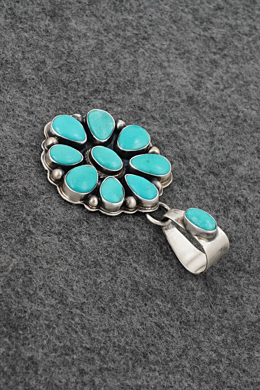 Turquoise & Sterling Silver Pendant - Kathleen Livingston