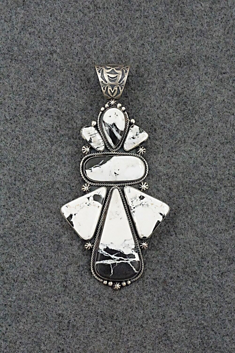 White Buffalo & Sterling Silver Pendant - Angela Martin