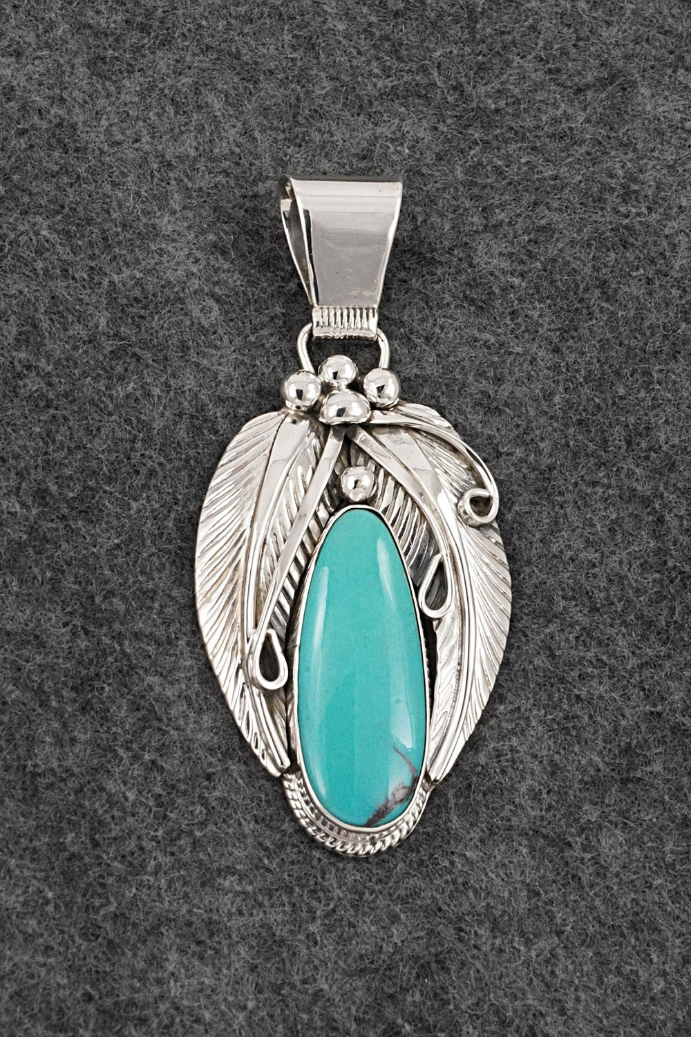 Turquoise & Sterling Silver Pendant - Davey Morgan