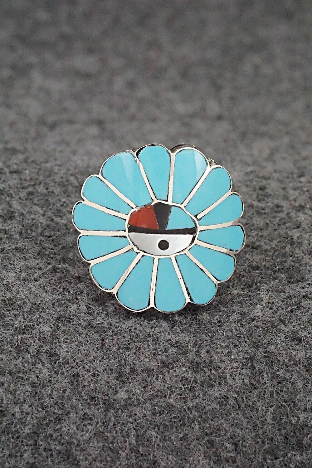 Multi-Stone & Sterling Silver Ring - Burdian Soseeah - Size 8