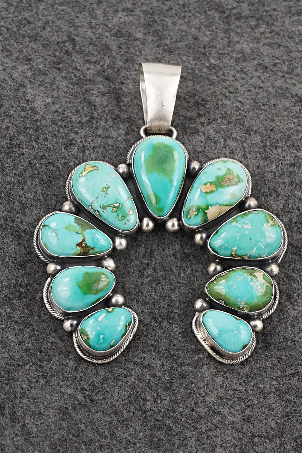 Turquoise & Sterling Silver Pendant - Paul Livingston