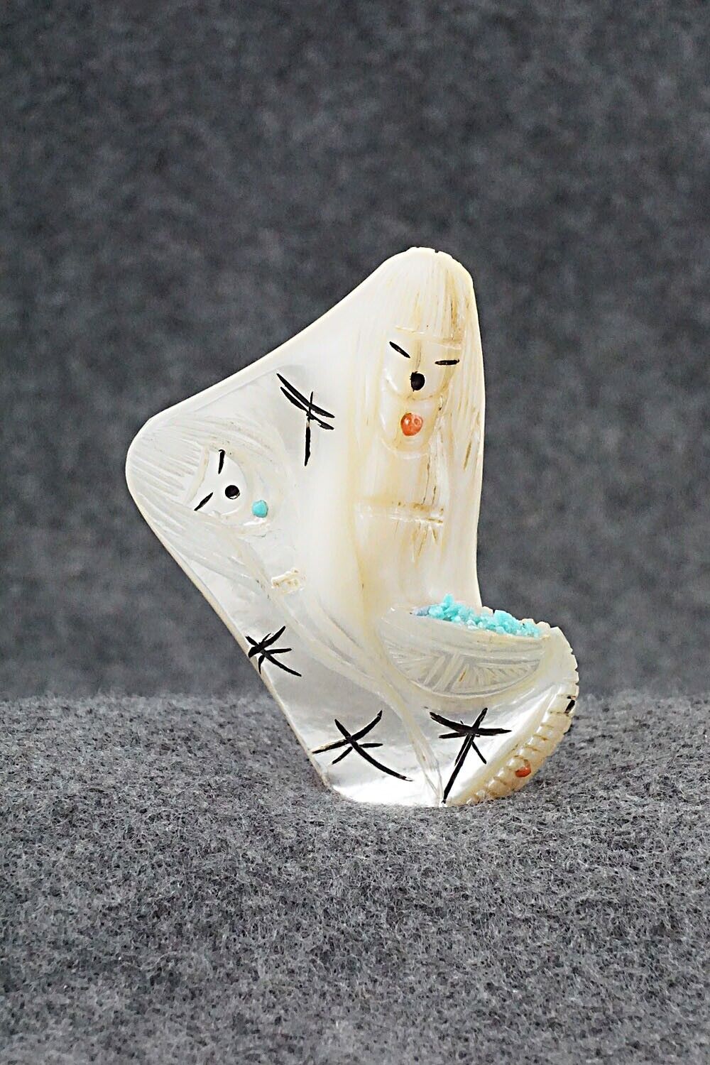 Corn Maiden Zuni Fetish Carving - Sandra Quandelacy