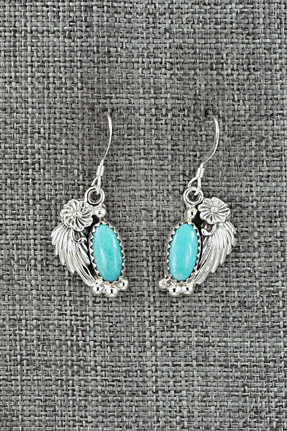 Turquoise and Sterling Silver Earrings - Andrew Vandever