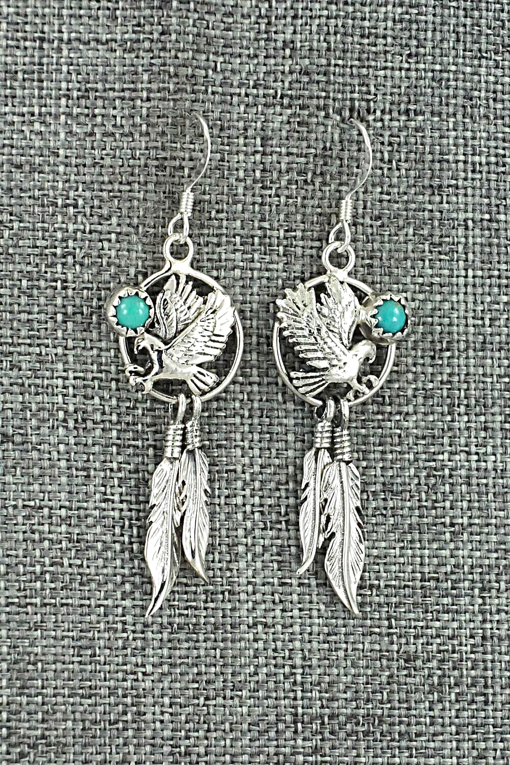 Turquoise & Sterling Silver Earrings - Rosie Chee