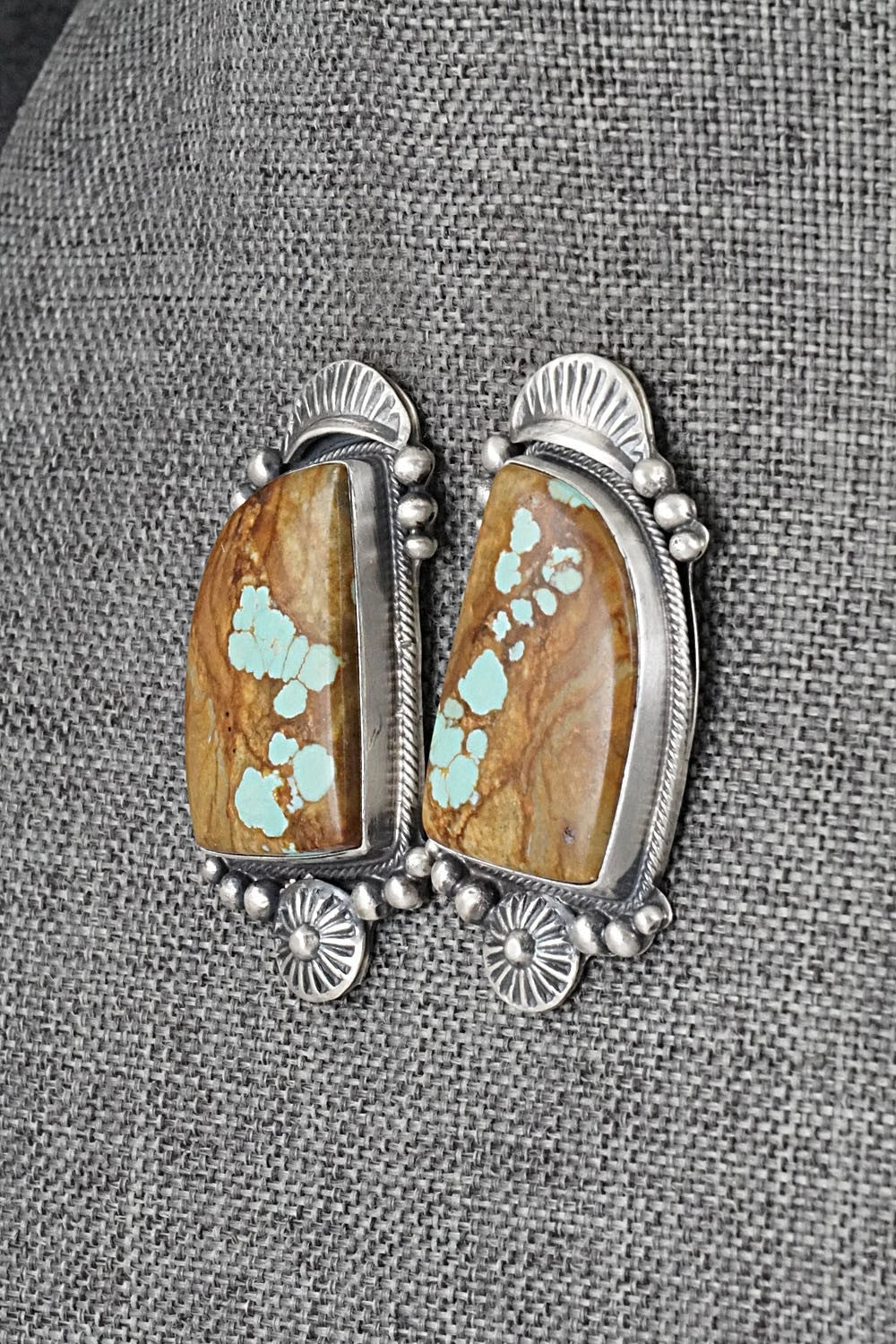 Turquoise & Sterling Silver Necklace and Earrings Set - Bob Becenti