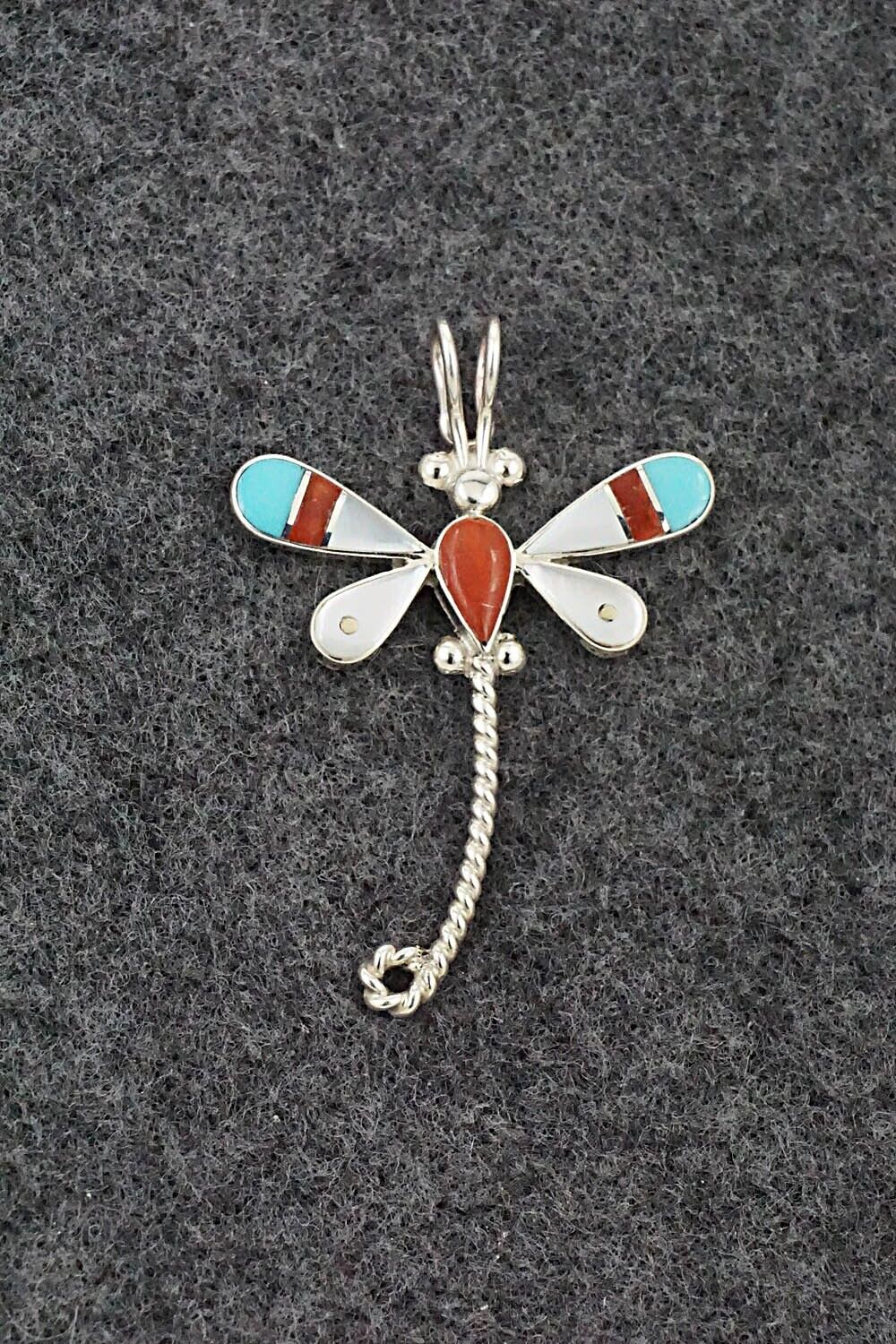 Multi-Stone & Sterling Silver Pendant - Lyndon Ahiyite