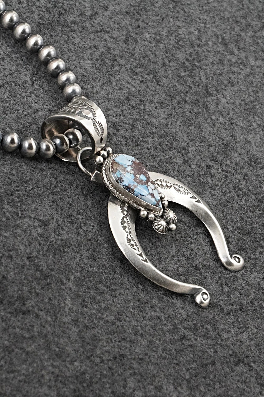 Turquoise & Sterling Silver Necklace - Samuel Yellowhair