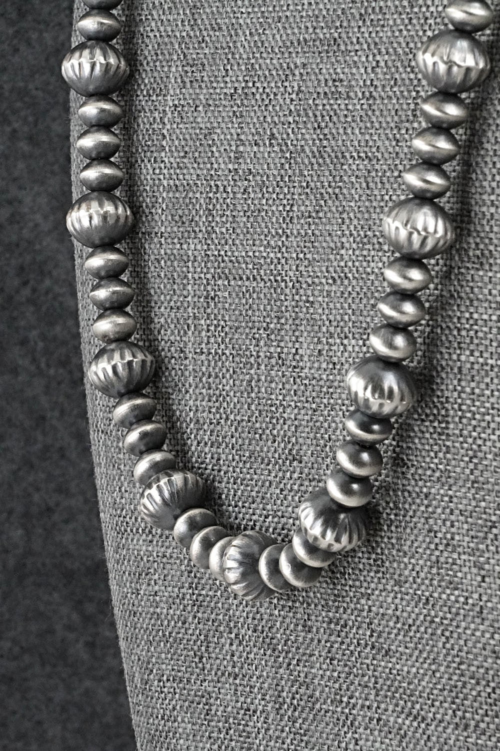 Sterling Silver Navajo Pearl Necklace 22" - Tonisha Haley