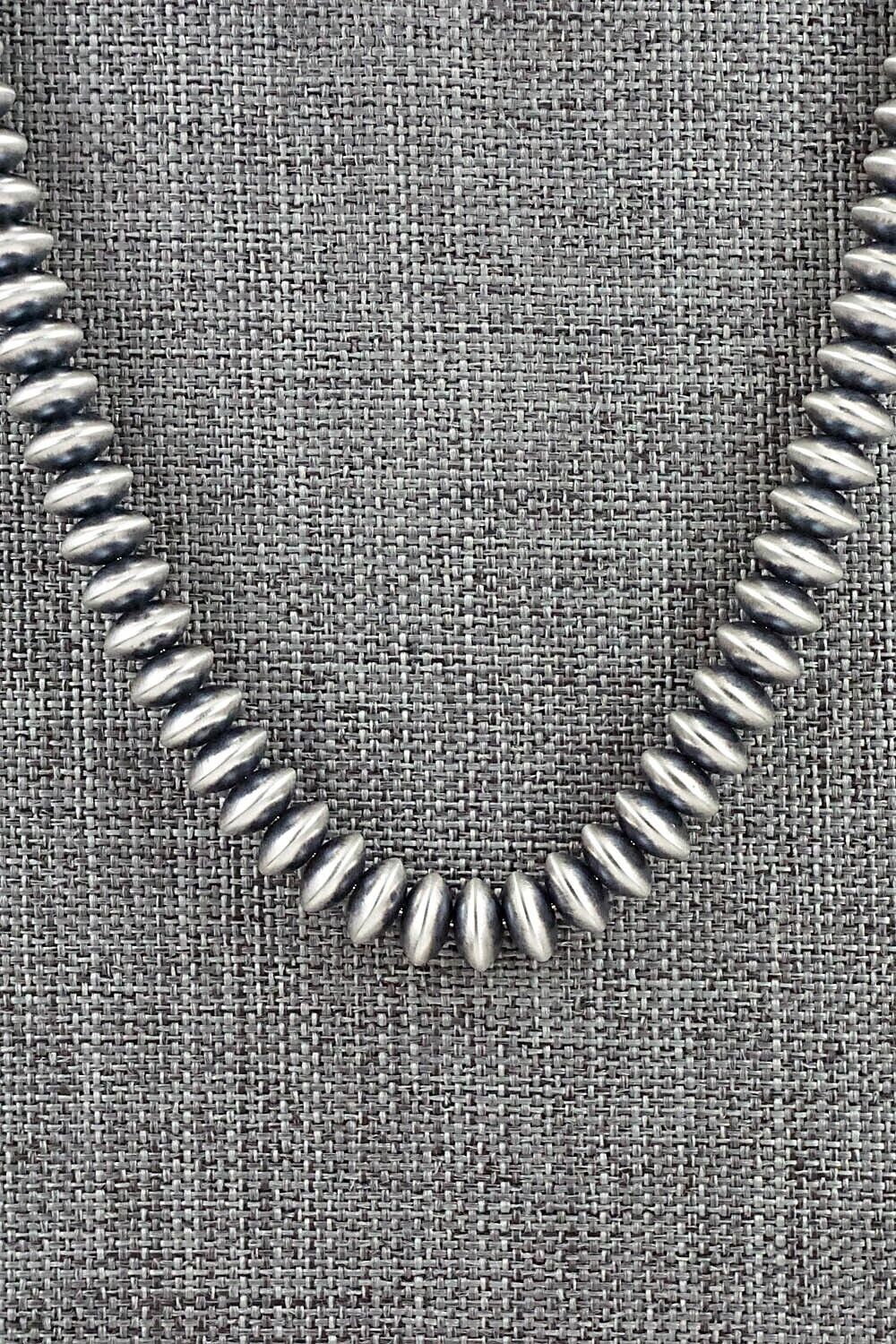 Sterling Silver Navajo Pearl Necklace 18" - Bryannen Halwood