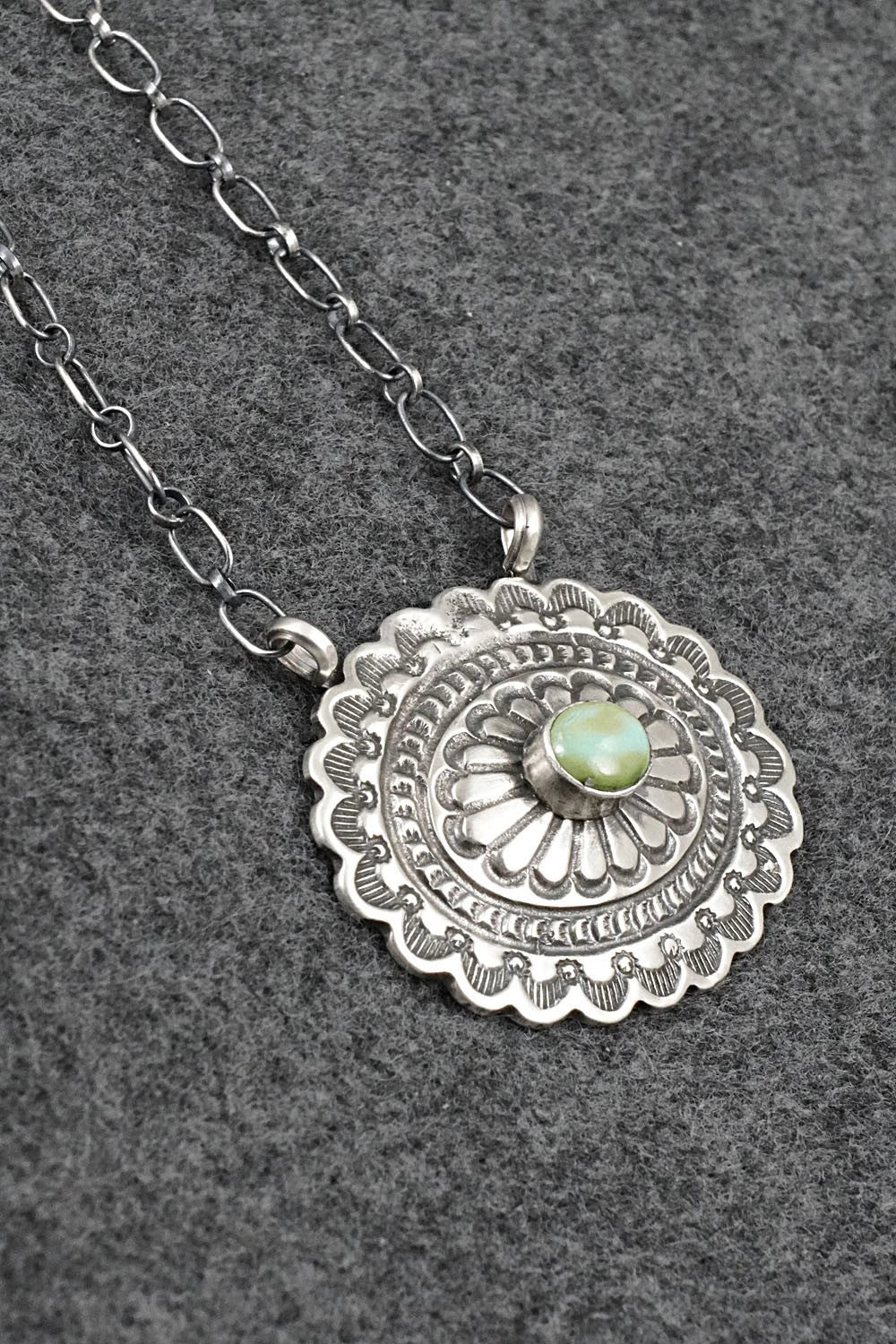Turquoise & Sterling Silver Necklace - Adrienne Gordon