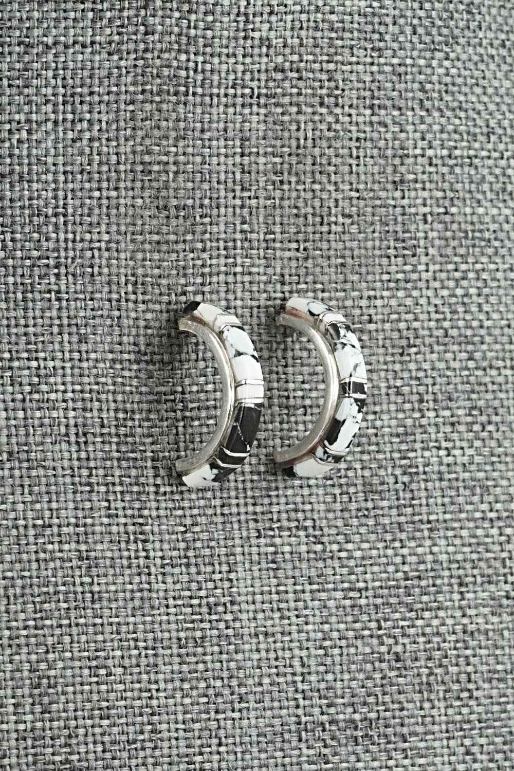 White Buffalo & Sterling Silver Earrings - Terrance Panteah