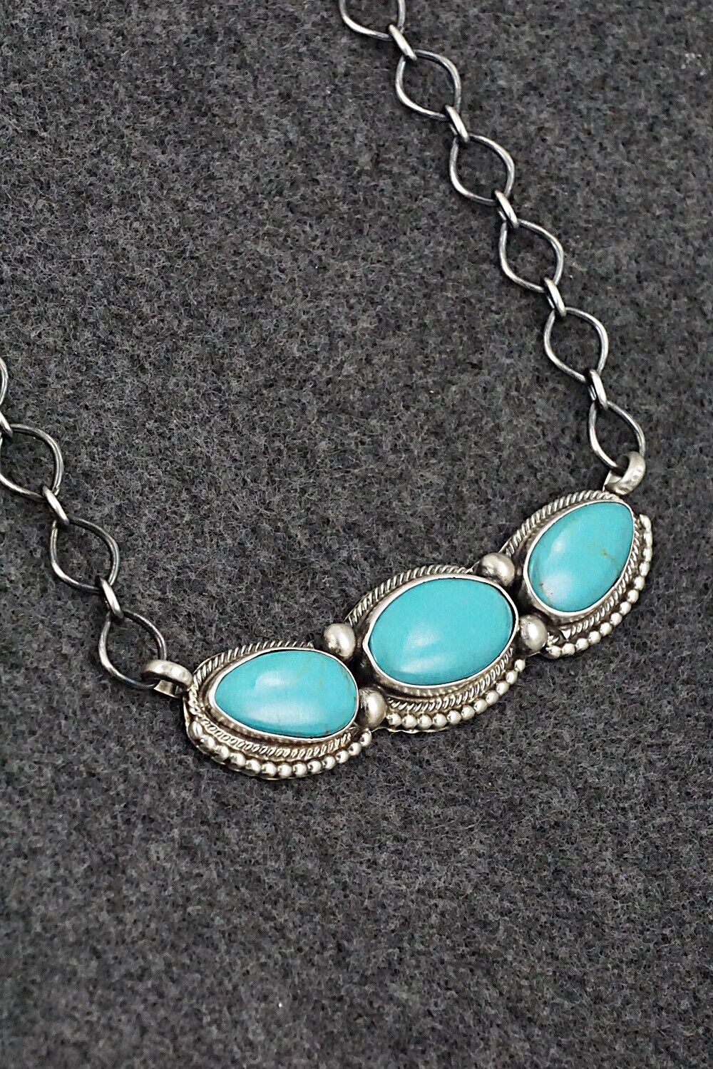 Turquoise & Sterling Silver Necklace - Kathleen Livingston
