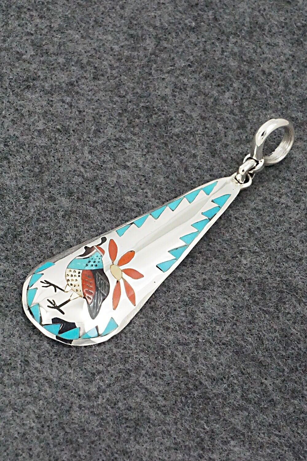 Multi-Stone & Sterling Silver Pendant - Quintin Quam Sr.