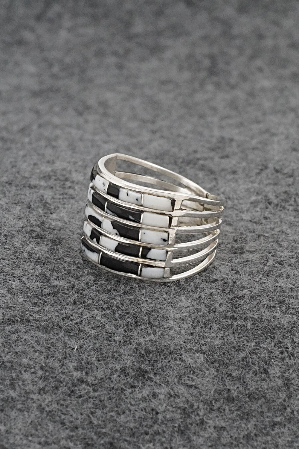 White Buffalo & Sterling Silver Ring - Jamie Johnson - Size 9