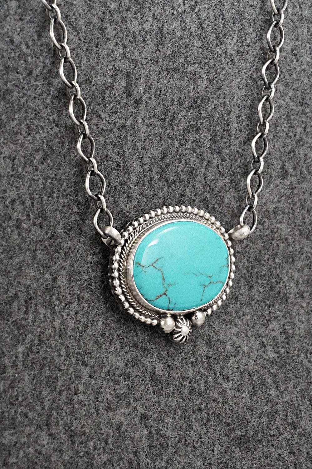 Turquoise & Sterling Silver Necklace - Kathleen Livingston