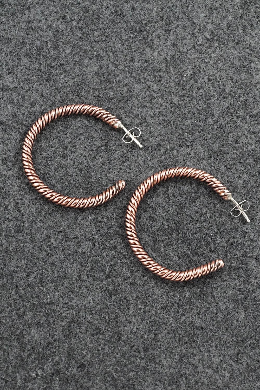 Copper Hoop Earrings - Elaine Tahe