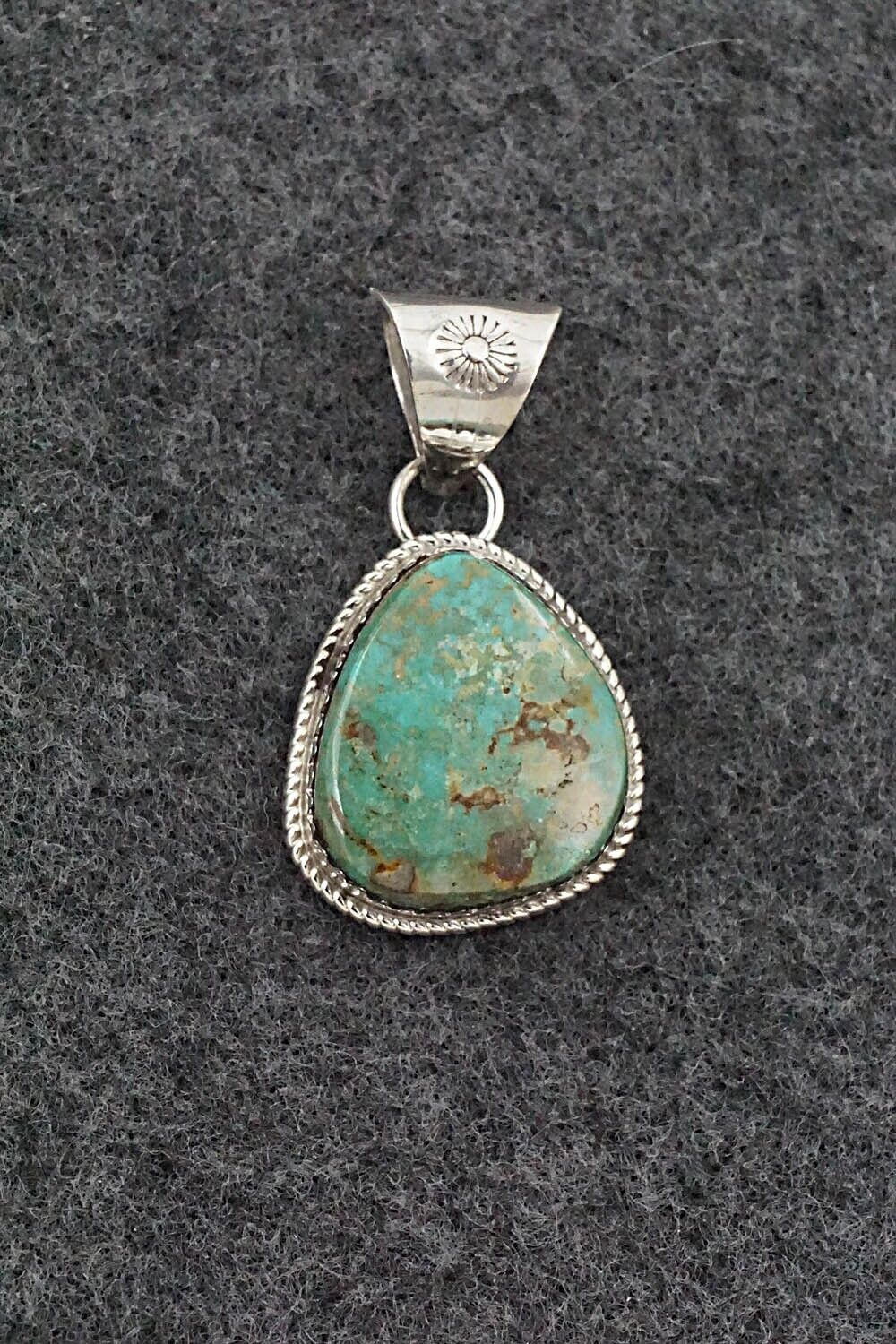Turquoise & Sterling Silver Pendant - Ernest Hawthorne