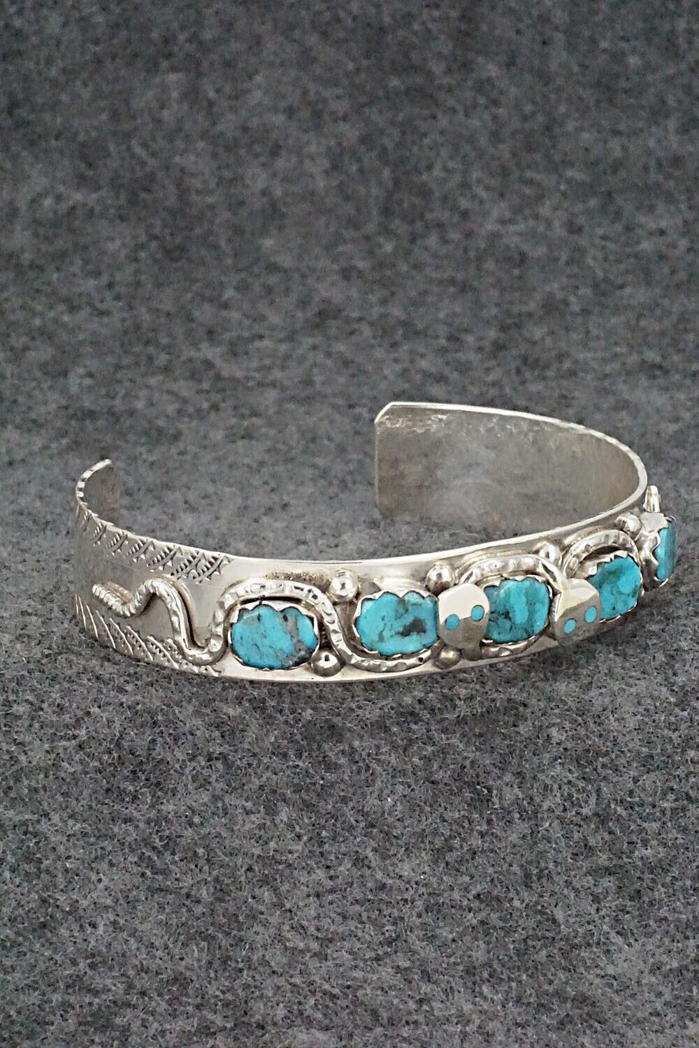 Turquoise & Sterling Silver Bracelet - Joy Calavaza