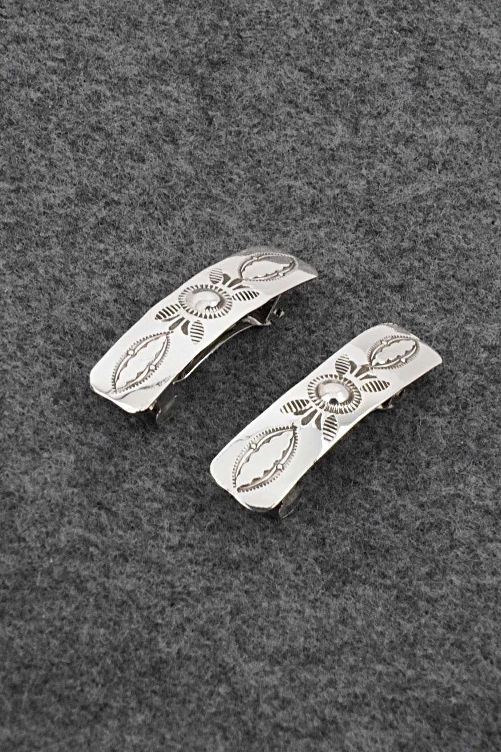Sterling Silver Hair Barrettes - Bertha Begay