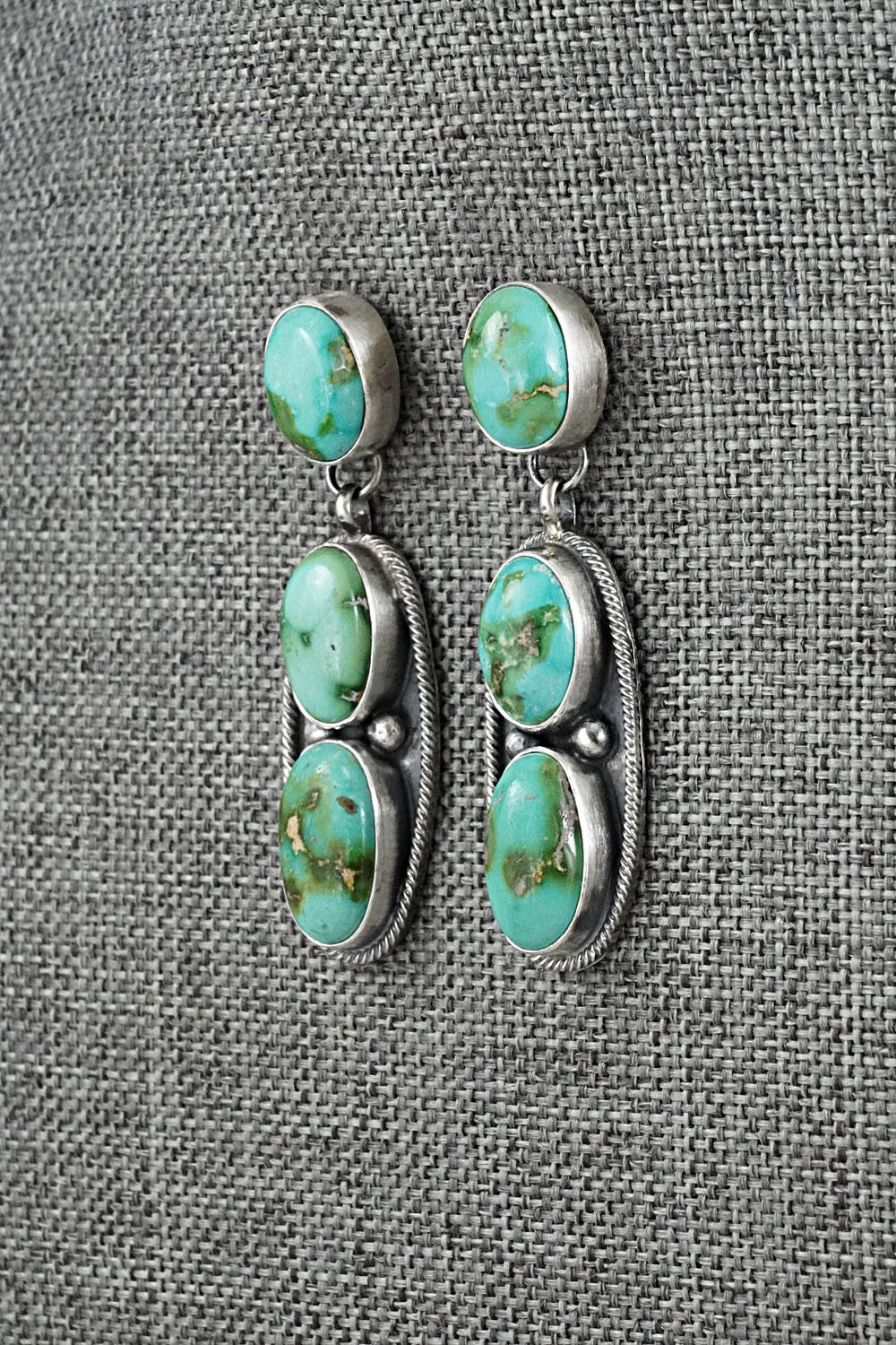 Turquoise & Sterling Silver Earrings - Randy Billy