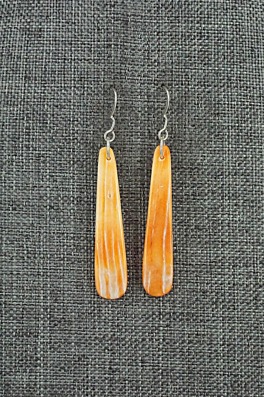 Spiny Oyster & Sterling Silver Earrings - Jesus Espino