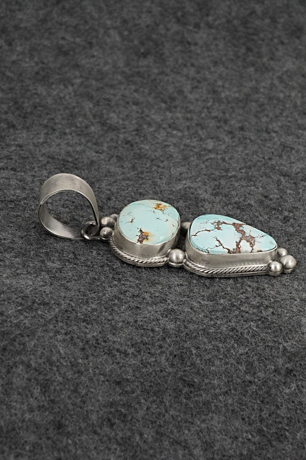 Turquoise & Sterling Silver Pendant - Bobby Johnson