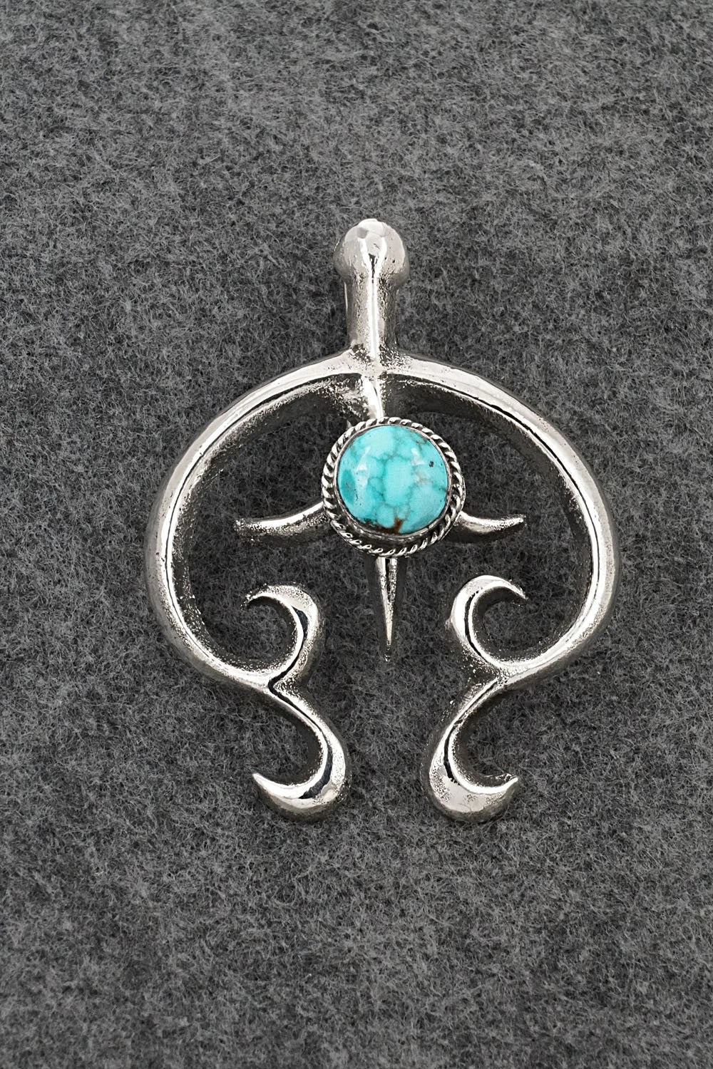 Turquoise & Sterling Silver Pendant - Leonard Maloney