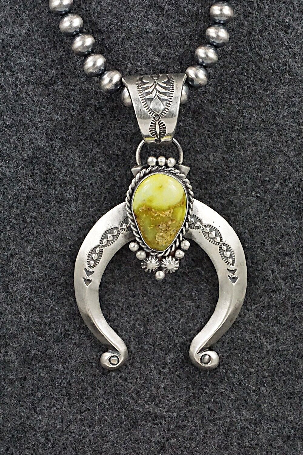 Variscite & Sterling Silver Necklace - Samuel Yellowhair