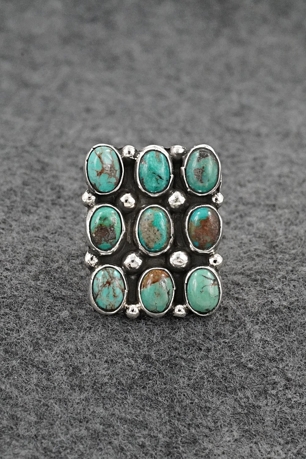 Turquoise & Sterling Silver Ring - Priscilla Reeder - Size 8