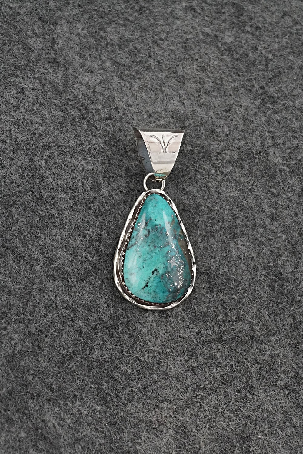 Turquoise & Sterling Silver Pendant - Ernest Hawthorne