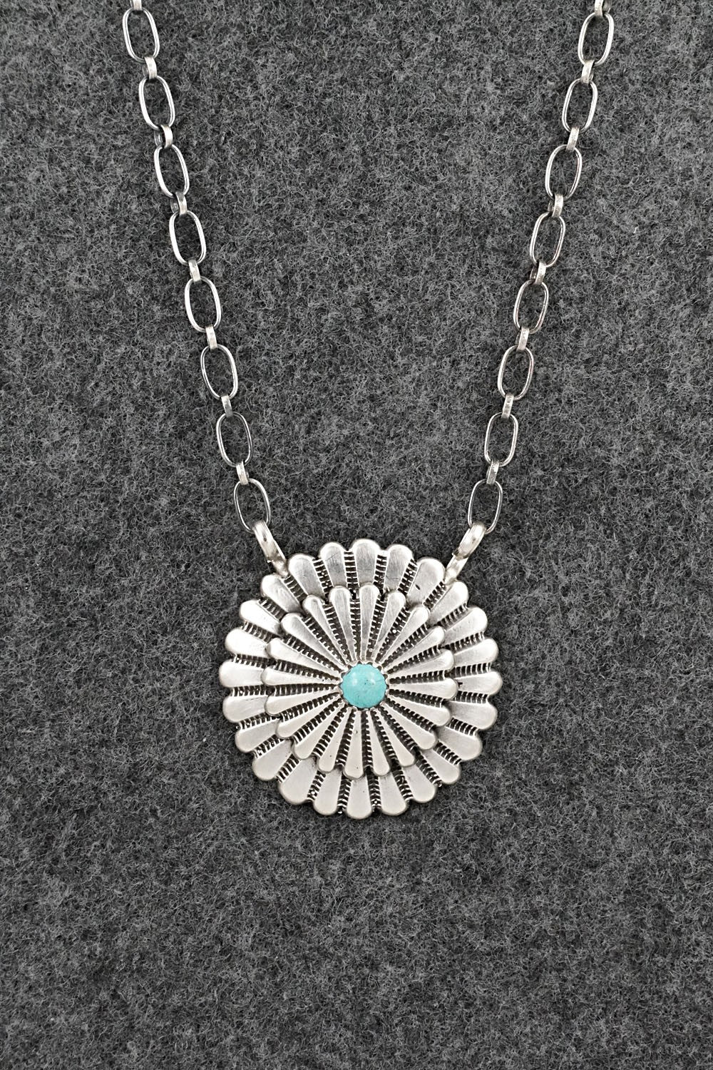 Turquoise & Sterling Silver Necklace - Sheldon Mariano