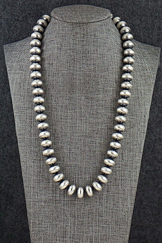 Sterling Silver Navajo Pearl Necklace 20" - Bryannen Halwood
