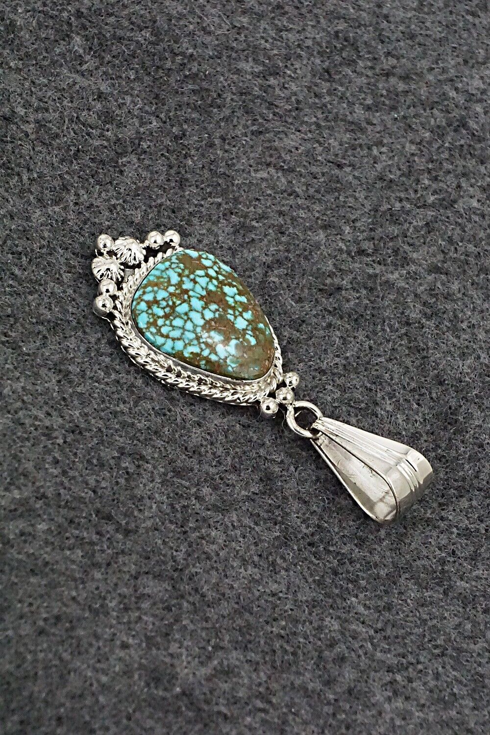 Turquoise & Sterling Silver Pendant - Samuel Yellowhair