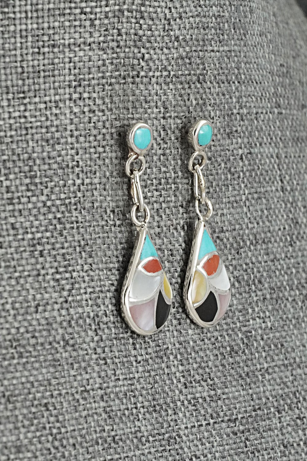 Multi-Stone & Sterling Silver Earrings - Orena Leekya