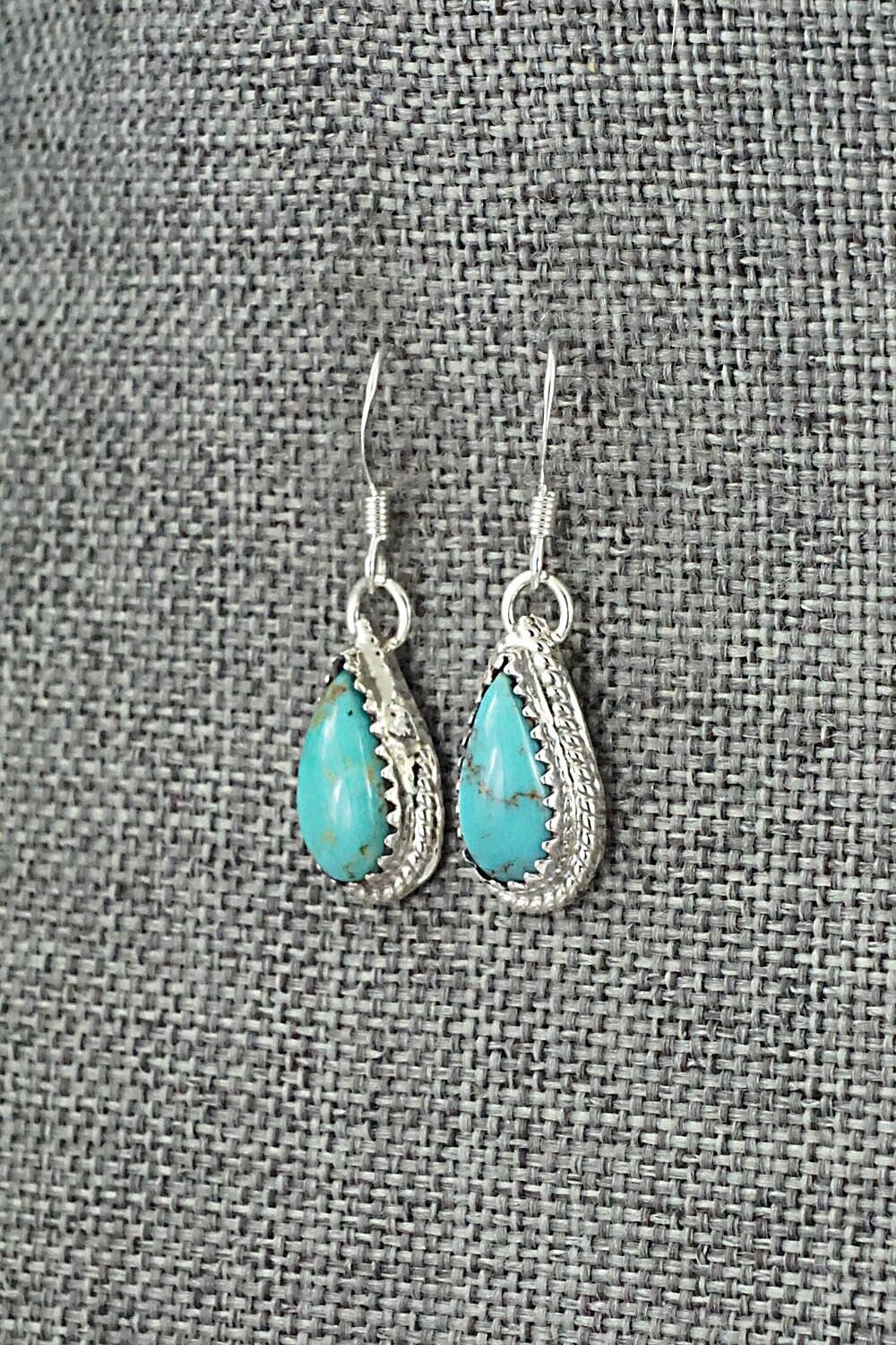 Turquoise & Sterling Silver Earrings - Angeline Platero