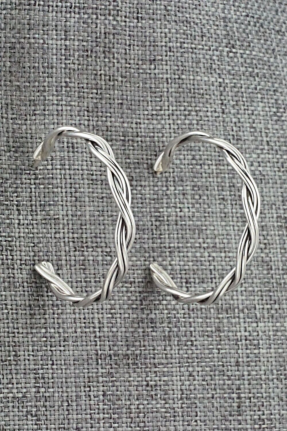 Sterling Silver Hoop Earrings - Elaine Tahe