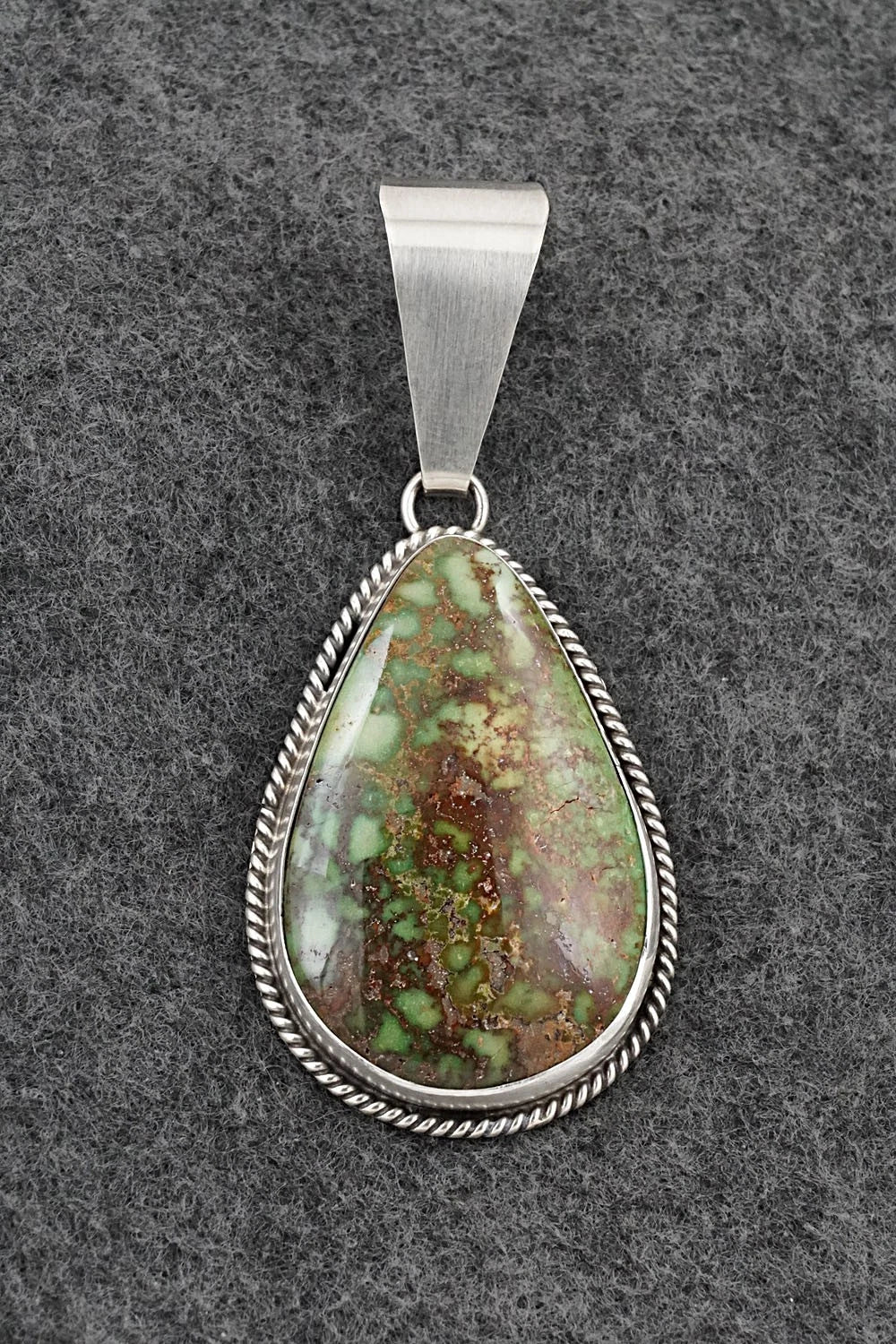 Turquoise & Sterling Silver Pendant - Eugene Gruber