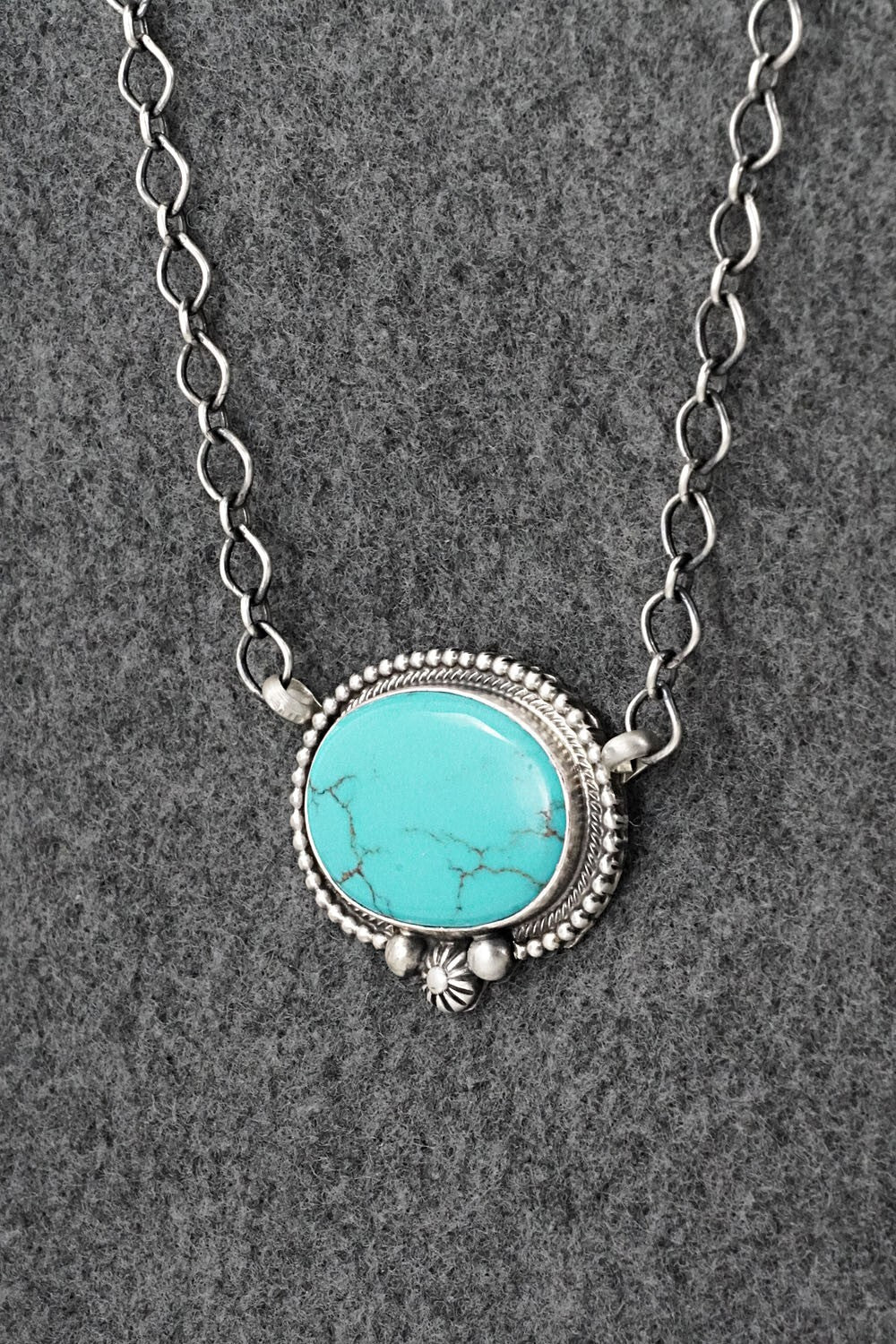 Turquoise & Sterling Silver Necklace - Kathleen Livingston