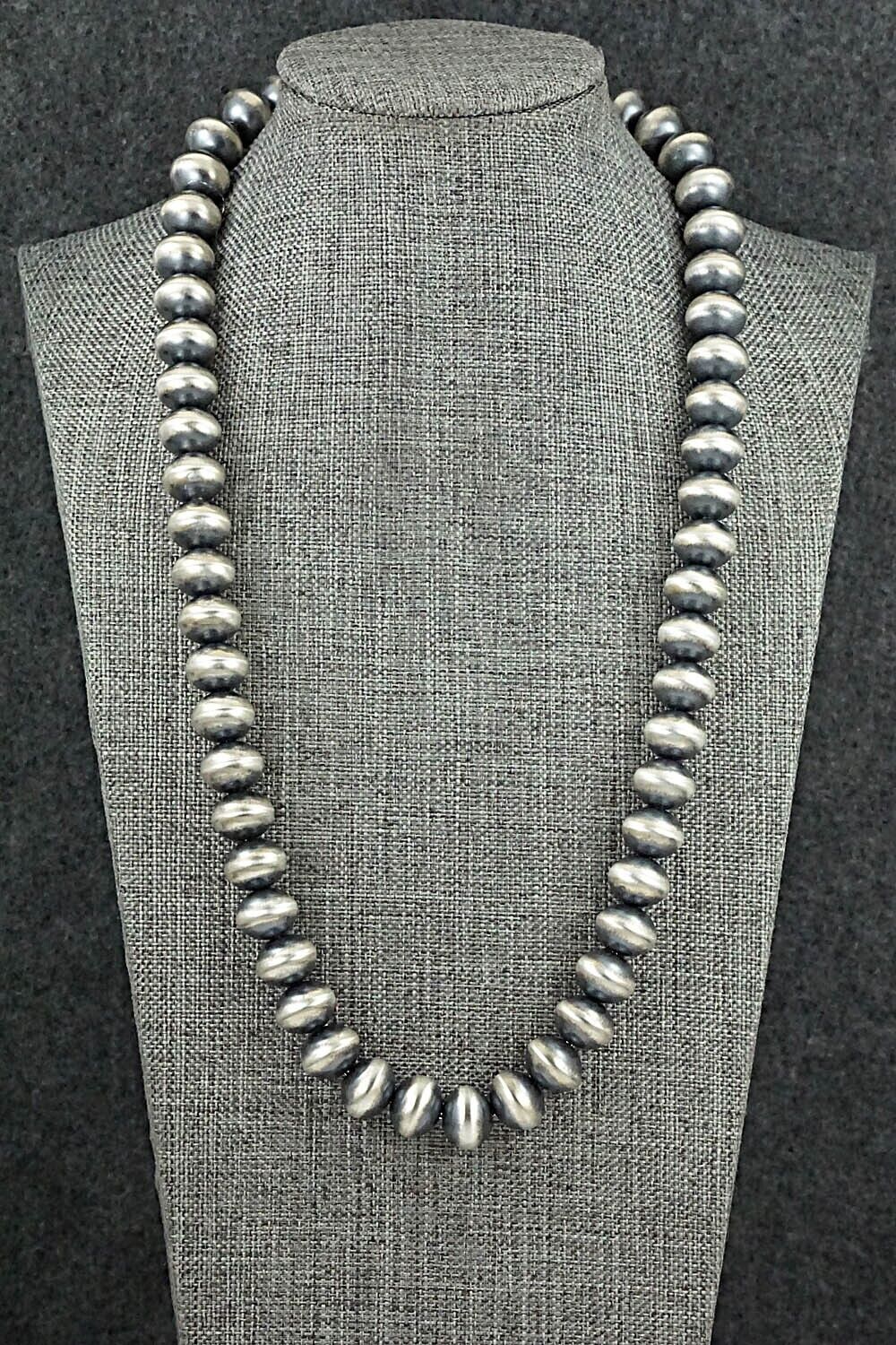Sterling Silver Navajo Pearl Necklace 26" - Bryannen Halwood
