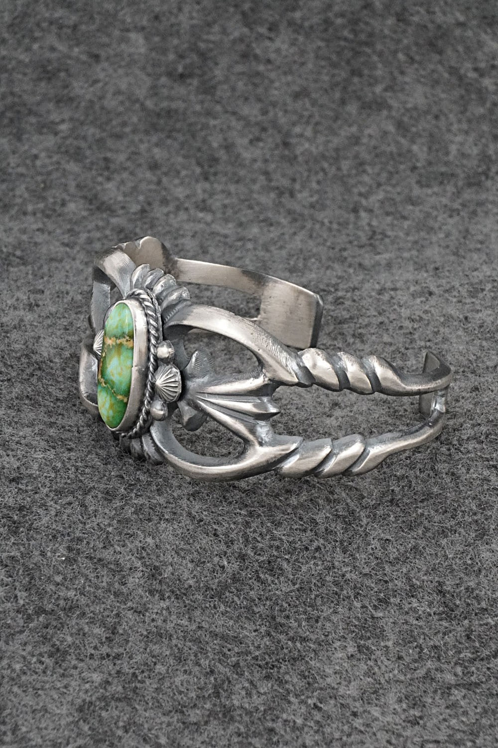 Turquoise & Sterling Silver Bracelet - Harrison Bitsue