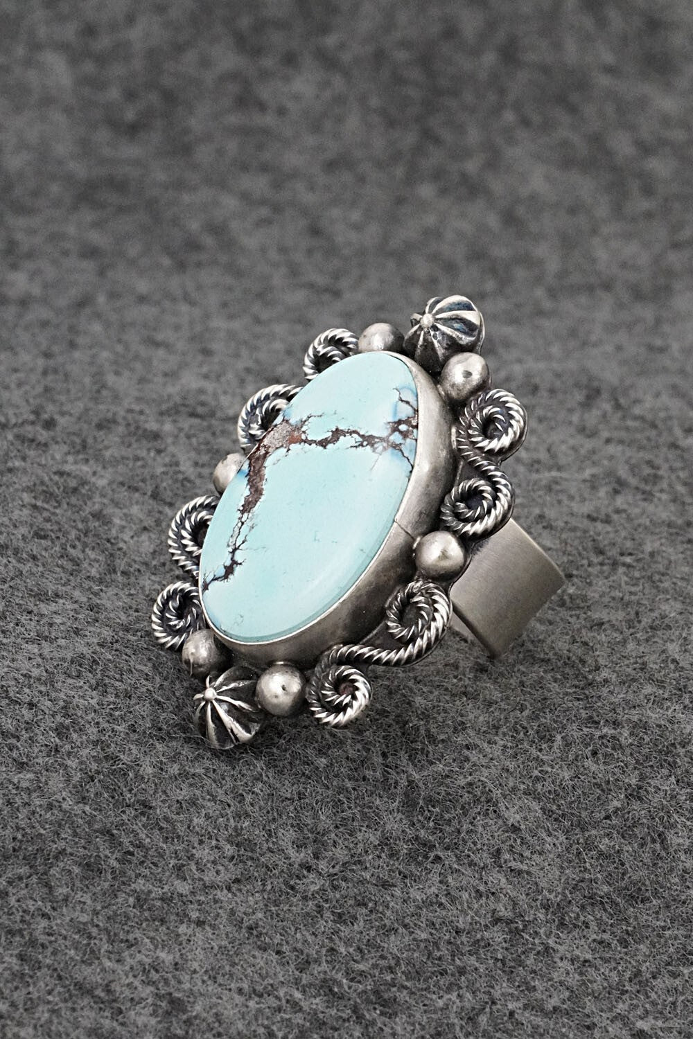 Turquoise & Sterling Silver Pendant, Ring & Earrings Set - Darrin Livingston