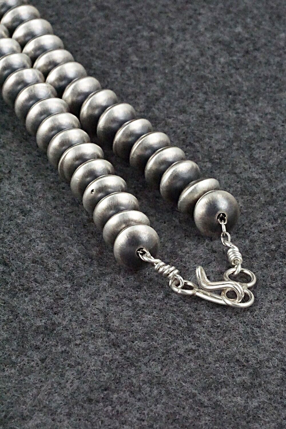 Sterling Silver Navajo Pearl Necklace 24" - Dorinda Mariano