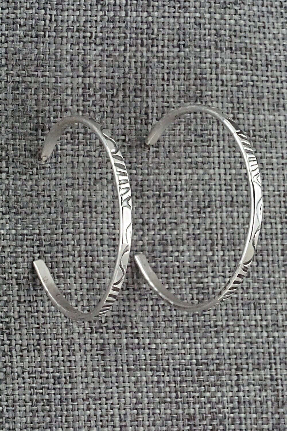Sterling Silver Hoop Earrings - Elaine Tahe