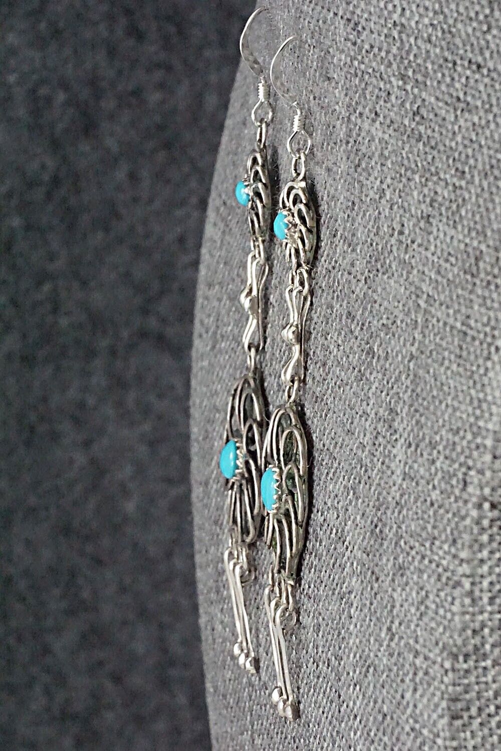 Turquoise & Sterling Silver Earrings - Diana Bellson