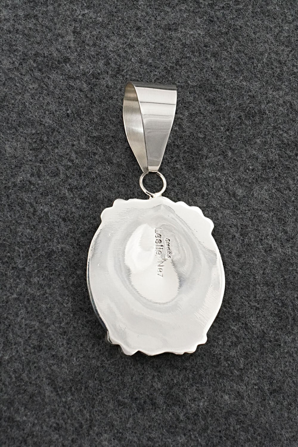 Turquoise & Sterling Silver Pendant - Leslie Nez